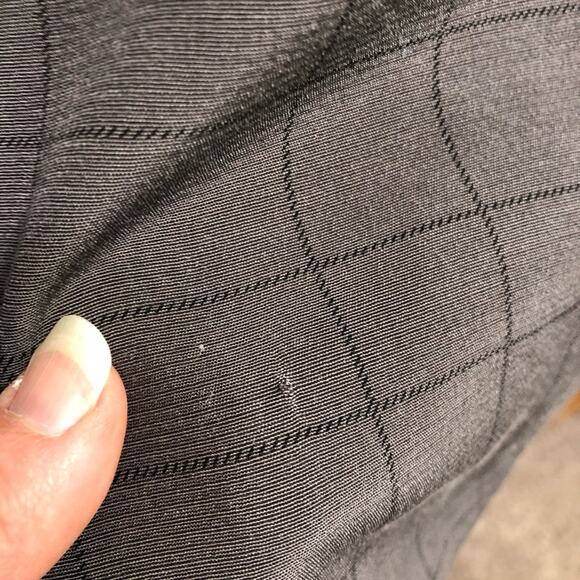 Eileen Fisher charcoal gray black plaid sleeveless button down dress Extra Small - Picture 10 of 15